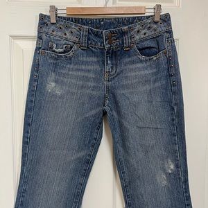 So Vintage Distressed Blue Jeans